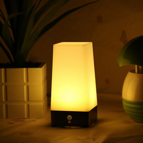 Wireless Motion Sensor Bedroom Night Light Battery Powered LED Table Lamp UK  Ec 
