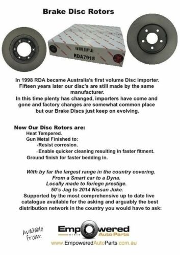 Details about  / FRONT DISC BRAKE ROTORS RDA421 for Mitsubishi FTO *256mm Disc* 9//1994-98