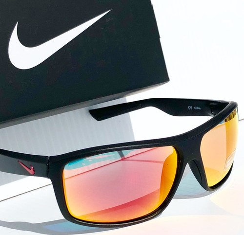 NEW* NIKE PREMIER 8.0 Matte Black FIRE Orange IRIDIUM Lens Sunglass EVo 794 065