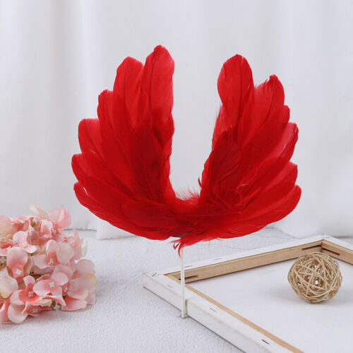 Angel Feather Wing Flag Cake Toppers For Wedding Birthday Party Cake Decor JD