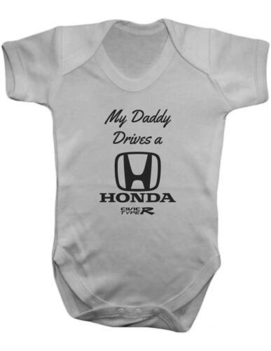 My Daddy Drives a Honda Type R Baby Vest-Baby Romper-Baby Bodysuit-100% Cotton 