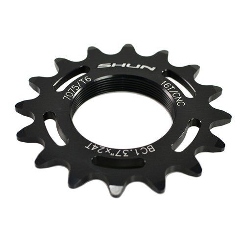 White Taiwan Made 16T Tooth 7075 Alloy Fixie Fixed Gear Track Cog