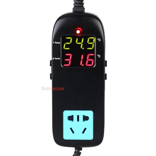Termostato Electronico Digital LED Controlador Temperatura /& Enchufe 90V-250V AC