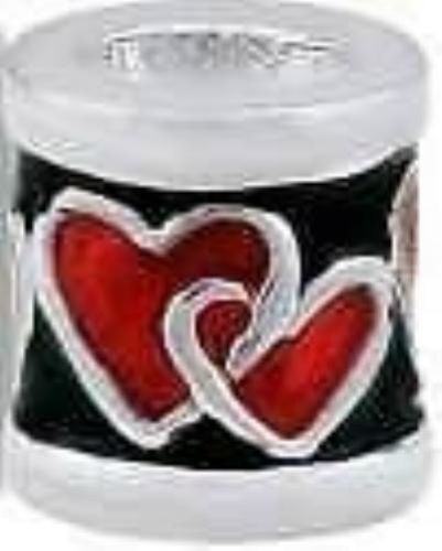 RED /& BLACK HEARTS Buy 2 or More DaVinci and Save! Davinci Beads Charm