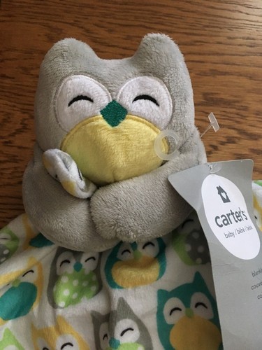 Grey Owl LAST ONE FREE SHIPPING NEW Carter/'s Security Blanket
