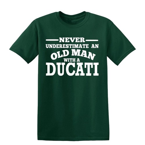 Ducati Never Underestimate An Old Man Mens T-Shirt