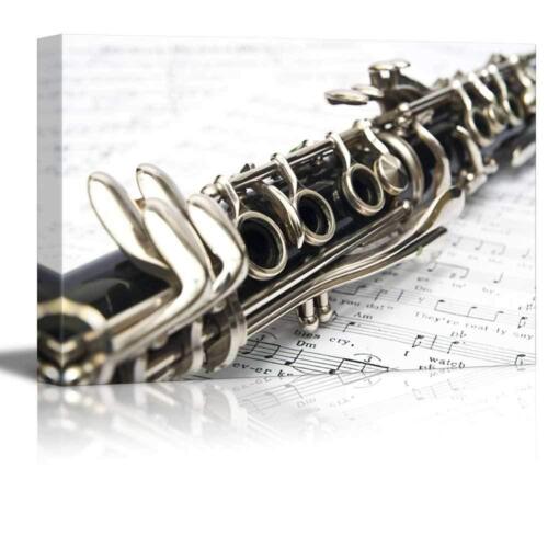 Canvas Art Wall Decor 24/" x 36/" Wall26 Clarinet Closeup