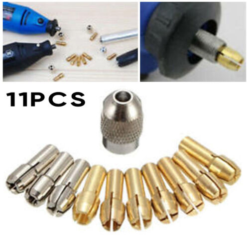 10 Pcs/set Collet Nuts Kit Quick Change Tool Part For Power Rotary Accessories 