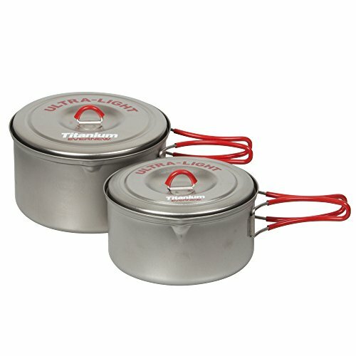 Evernew Titanium Ultra Light Cooker Set Medium Size Red ECA260R Japan Import