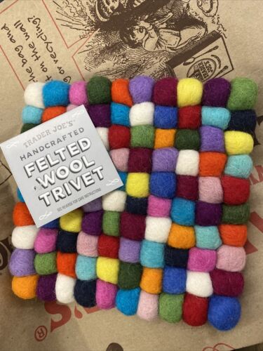 Details about  / Trader Joe/'s HandCrafted Felted Wool Trivet   Made in Nepal