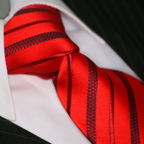 Krawatte Krawatten Schlips Binder de Luxe Tie cravate 140 rot 