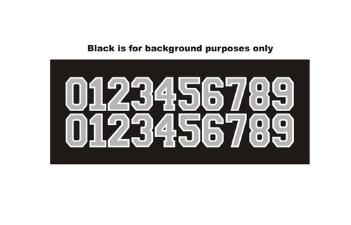 Hockey Football Softball Lacrosse Baseball Helmet Thick Numbers Stickers 1.25 /"