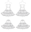 Fifties style B6530 Retro sewing pattern Gertie bustier swing slip petticoat