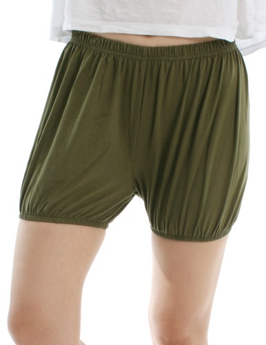 RTBU Iyengar Yoga Dance Ballet Practice Pilates Cotton Bloomer Shorts Military