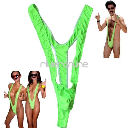 Transparent Borat Mankini Musleshirt Tanga Bikini Männer Herren Body Unterhemd 