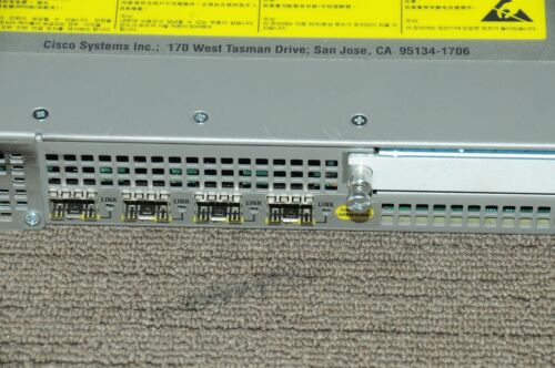 Cisco ASR1001 4-Port GigE Aggregation Services Router //w 2x ASR1001-PWR-AC 1Year