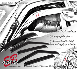 5pcs JDM Outside Mount Visor Rain Top Deflector Combo For Honda Ridgeline 06-14
