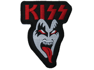 KISS Rock Tongue Embroidered Iron On Sew On Badge Patch