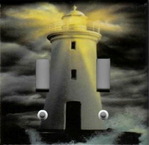 LIGHTHOUSE NAUTICAL HOME WALL DECOR DOUBLE LIGHT SWITCH PLATE LIGHTHOUSE STORM