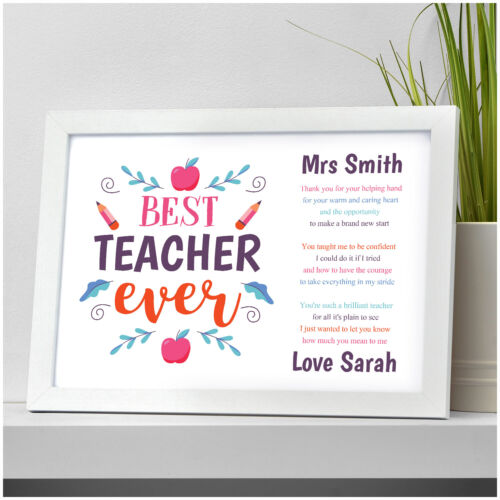 Best Teacher Thank You Gifts PERSONALISED Teacher Assistant Appreciation Gifts 