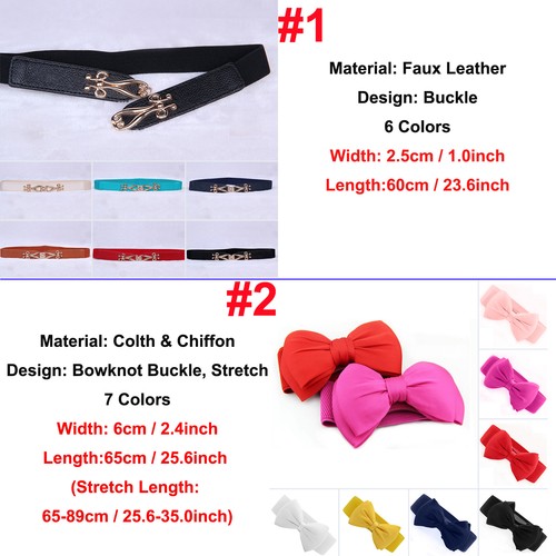 Damen Stretch Taillengürtel Party Gürtel Schnalle Elastisch Korsett Hüftgürtel