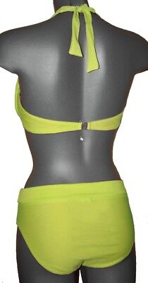 BÜGEL-BIKINI pistazie-grün NECKHOLDER BALCONETTE 40 42 44 46 CUP D NEU