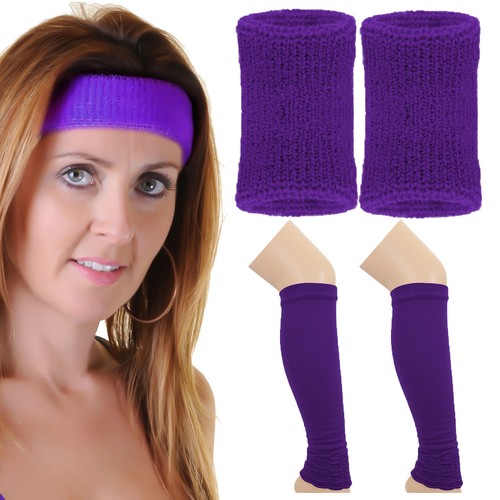 Bambini Braccialetto Cerchietto Legwarmer Neon 80s Danza Fantasia Ragazzi Ragazze