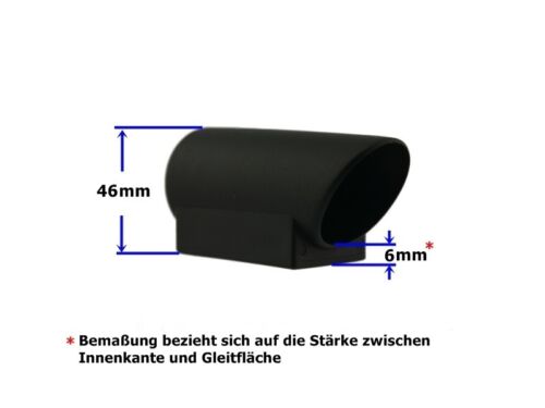 Winkelgleiter Ø 38mm schwarz Bodengleiter Kappe Fußkappen Tischkappen Rohrkappe