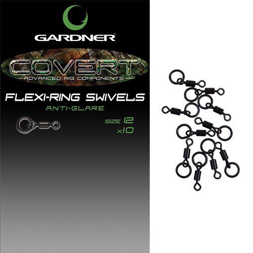 Gardner Tackle Covert Flexi-Ring Swivels 10 per pack Carp Coarse Fishing
