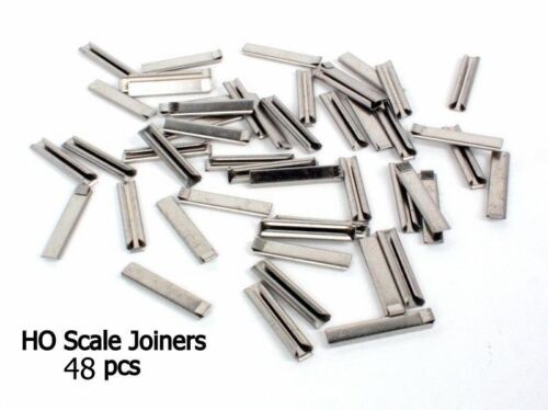 HO scale Nickel Silver Rail Joiners Pack of 48 1/87 Model Train Track Joiner 