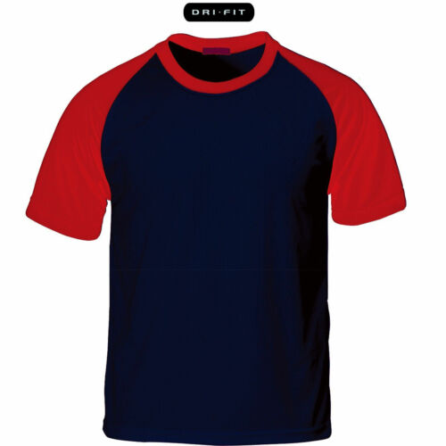 KH2004 Cool Dry Raglan T-Shirt Plain Baseball Jersey Crew Neck Short Sleeve Tee 