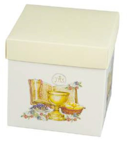 20 PZ Scatola per Bomboniera Comunione Fondo coperchio 10x10x10 cm box18