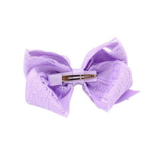 Girls Baby Grosgrain Hair Bow Alligator Lace Hair Clip Hair Accessories SP