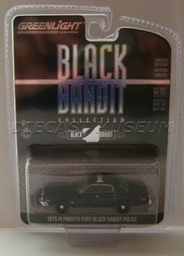 1975 '75 PLYMOUTH FURY POLICE COP CAR BLACK BANDIT R20 GREENLIGHT 2018 