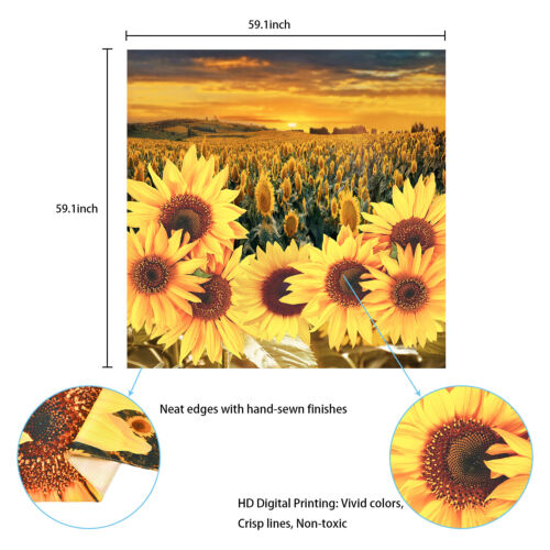Sunflowers Printed Tapestry Wall Hanging Décor Naturel Tapisserie Art Home Decor