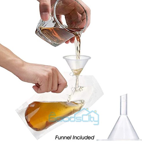 Drink Pouches Bags + Straws 100PCS Stand-Up Zipper for Cold /& Hot Drinks