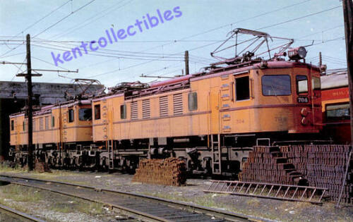 South Shore electric locomotive train railroad postcard CSS/&SB boxcabs