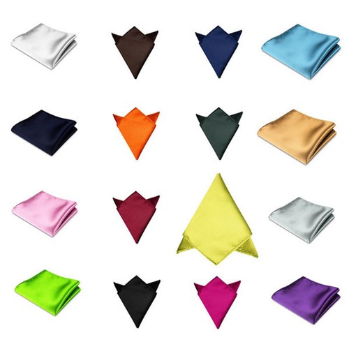 New Men/'s Satin Silk Pocket Square Hankerchief Wedding Party Formal Suit