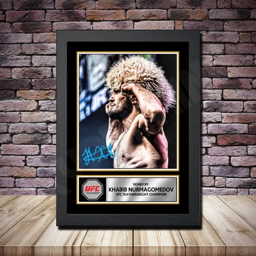 Khabib Nurmagomedov Fight Champ Framed Poster Autographed Print A1 A2 A3 A4