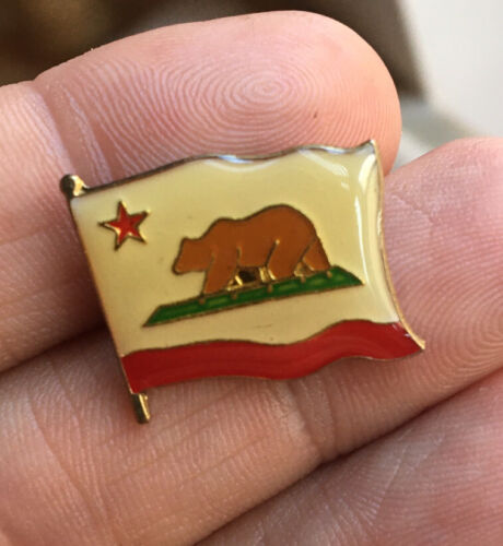 California State Flag enamel pin NOS vintage tourist souvenir hat lapel bag bear 