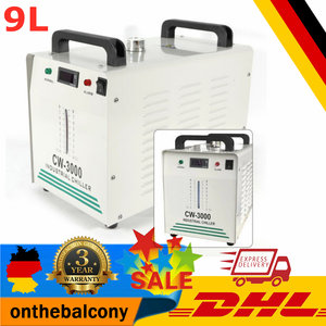 50W//℃ Industrielle Wasserkühler CW-3000 Water Chiller CO2 Laser Schlauch 9LTank