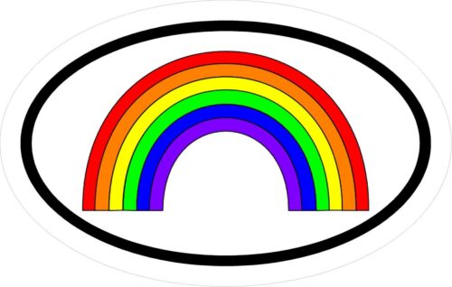 *Magnet* 3.5” x 5.5” Oval Rainbow