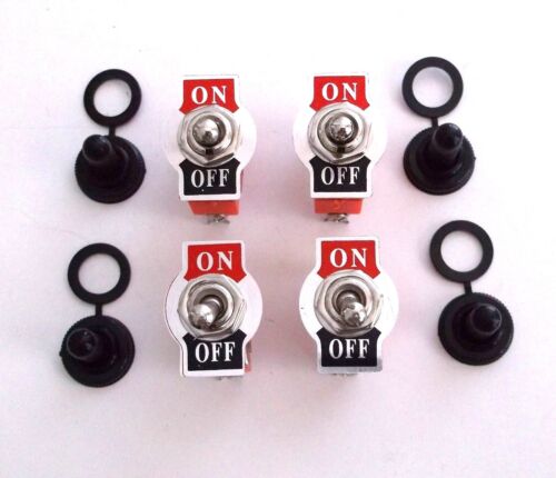 4 BBT Brand On//Off Heavy Duty Toggle Switches w// Waterproof Boots