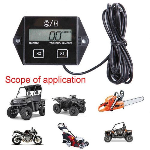 Gauge Chainsaw Spark Inductive Hour Meter Engine Digital Car Tachometer