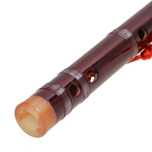 2 Set Red Traditional Chinese Bamboo Flute Dizi F Key Musical Instrument 