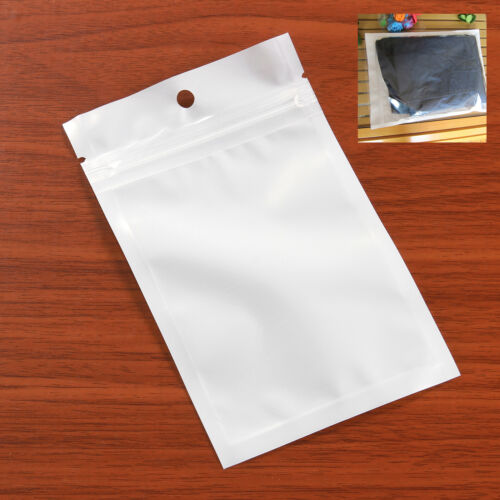 50/100pcs Pearlescent Film Zipper Sealed Baggies Heat Seal Smell Proof Bags 