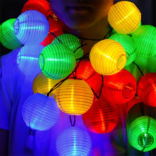 Multi Lanterna Energia Solare Impermeabile Fairy Stringa LED Luce da Esterni Giardino Recinto