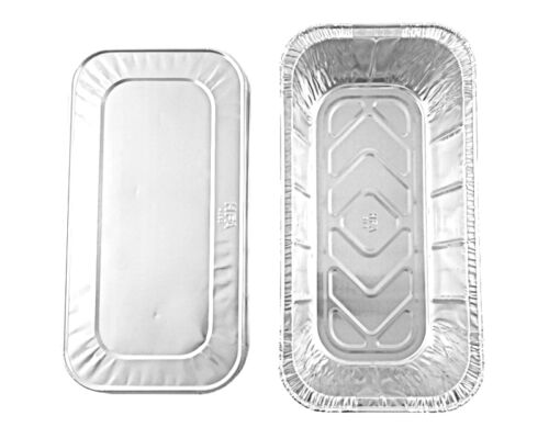 Loaf Pan w/Foil Lids 5 lb Handi-Foil 1/3 Third-Size Deep Aluminum Foil Steam 