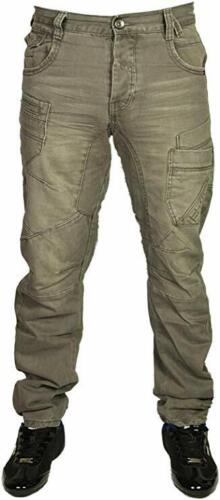 ETO Mens Jeans EM227 Casual Designer Straight Leg Denim Pants Work Trousers 