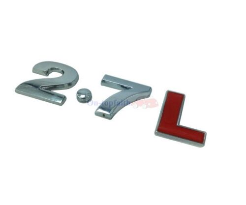 2.7L 2.7 L 7.2L Naturally Engine Metal Rear Trunk Emblem Badge Decal Sticker 